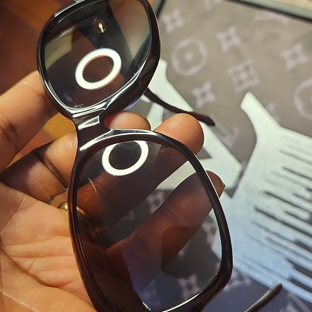 My Lady Dior Brownish Red Sunglasses W/Elegant Design Silver & Logo Accent EUC! - Picture 6 of 11